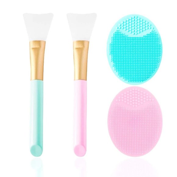 2 PCS Silicone Face Mask Brush and 2 PCS Face‎ Scrubber, Facial Applicator - Picture 1 of 16
